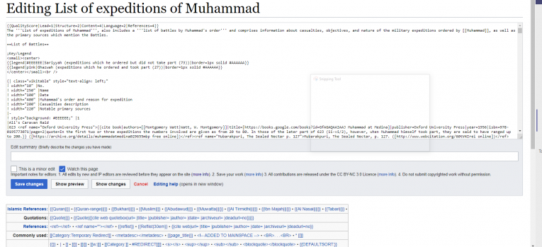 Text in a large rectangle below two toolbars and next to a scrollbar.